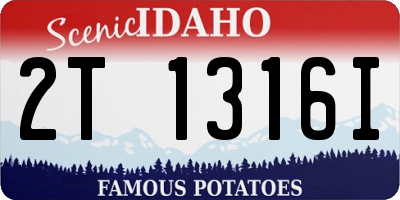 ID license plate 2T1316I