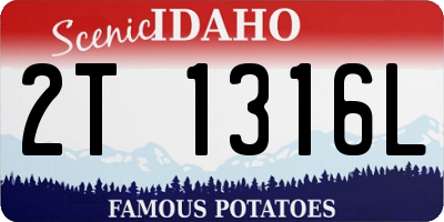 ID license plate 2T1316L