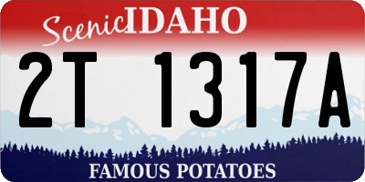 ID license plate 2T1317A