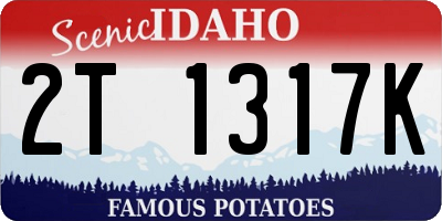 ID license plate 2T1317K
