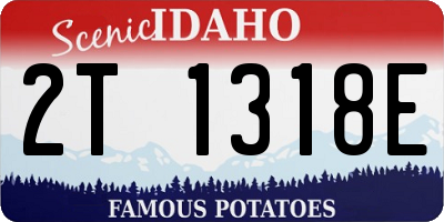 ID license plate 2T1318E