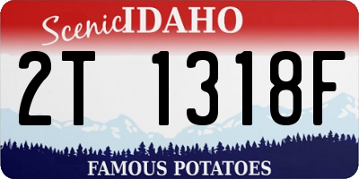 ID license plate 2T1318F