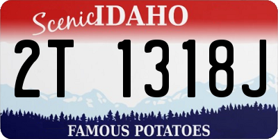 ID license plate 2T1318J