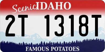 ID license plate 2T1318T