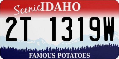 ID license plate 2T1319W