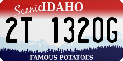 ID license plate 2T1320G