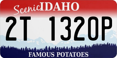 ID license plate 2T1320P