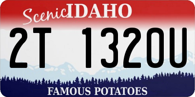ID license plate 2T1320U