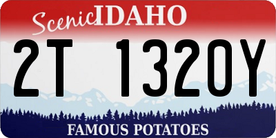 ID license plate 2T1320Y