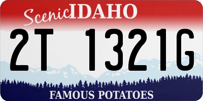 ID license plate 2T1321G