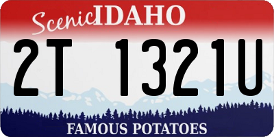 ID license plate 2T1321U