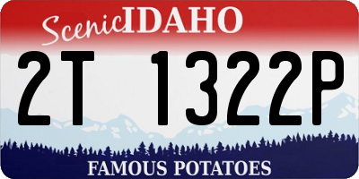 ID license plate 2T1322P