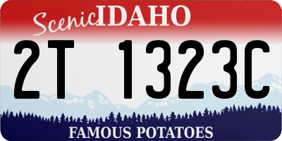 ID license plate 2T1323C
