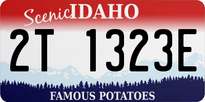 ID license plate 2T1323E