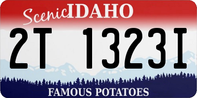 ID license plate 2T1323I