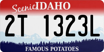 ID license plate 2T1323L