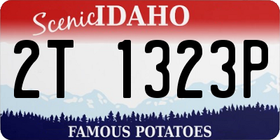 ID license plate 2T1323P