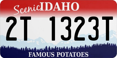 ID license plate 2T1323T