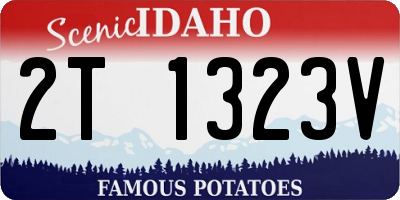 ID license plate 2T1323V
