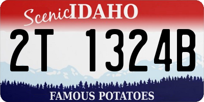 ID license plate 2T1324B