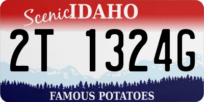 ID license plate 2T1324G