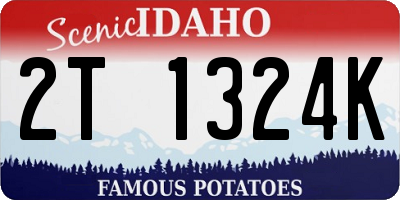 ID license plate 2T1324K