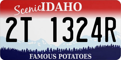 ID license plate 2T1324R
