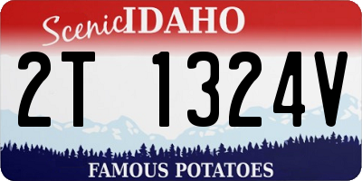 ID license plate 2T1324V