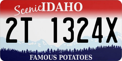 ID license plate 2T1324X