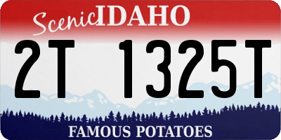 ID license plate 2T1325T