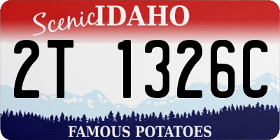 ID license plate 2T1326C