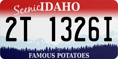 ID license plate 2T1326I