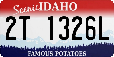 ID license plate 2T1326L