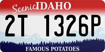 ID license plate 2T1326P