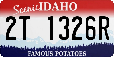 ID license plate 2T1326R