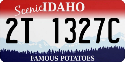 ID license plate 2T1327C