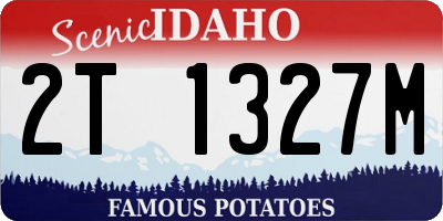 ID license plate 2T1327M