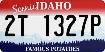 ID license plate 2T1327P