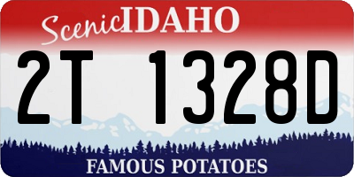 ID license plate 2T1328D