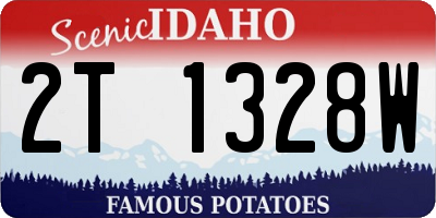 ID license plate 2T1328W