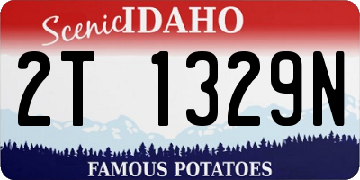 ID license plate 2T1329N