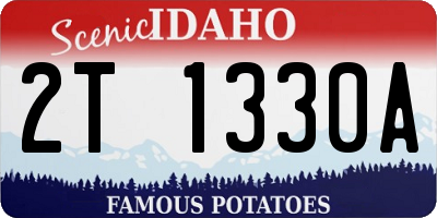 ID license plate 2T1330A