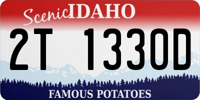 ID license plate 2T1330D