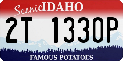 ID license plate 2T1330P