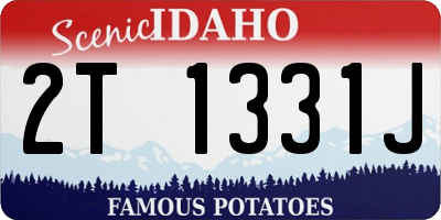 ID license plate 2T1331J