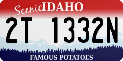 ID license plate 2T1332N