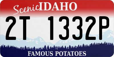 ID license plate 2T1332P