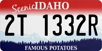 ID license plate 2T1332R