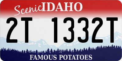 ID license plate 2T1332T