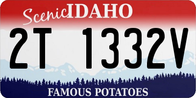 ID license plate 2T1332V